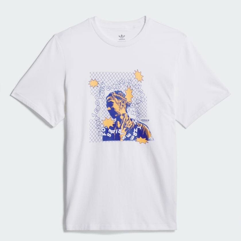 Adidas Lil Dre Tee White/Royal Blue/Haze Orange