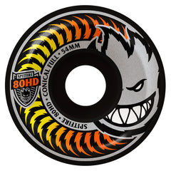 Spitfire 80HD Fade Black Conical Full 54mm (Soft Wheels)