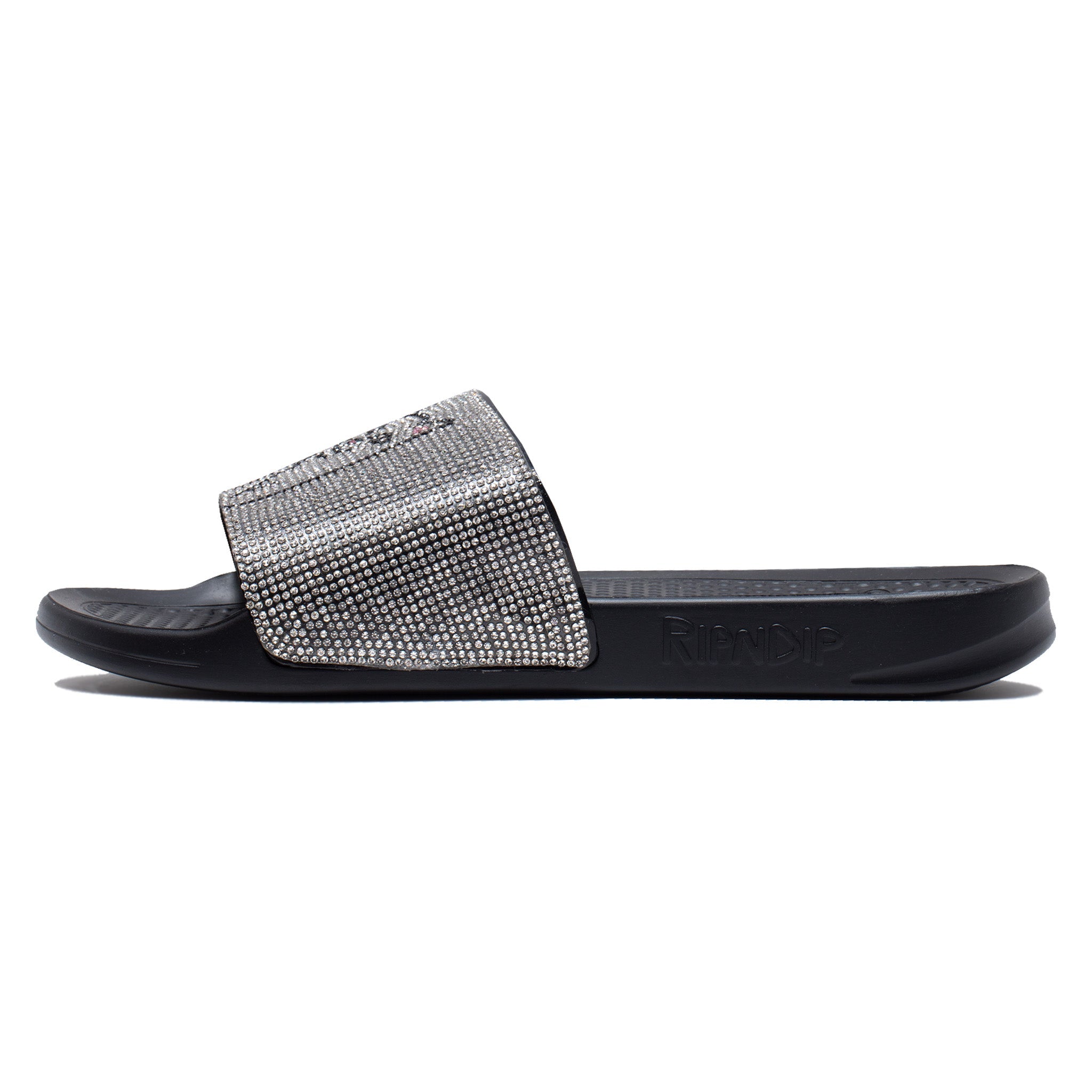 Ripndip Lord Nermal Slides Rhinestone Black