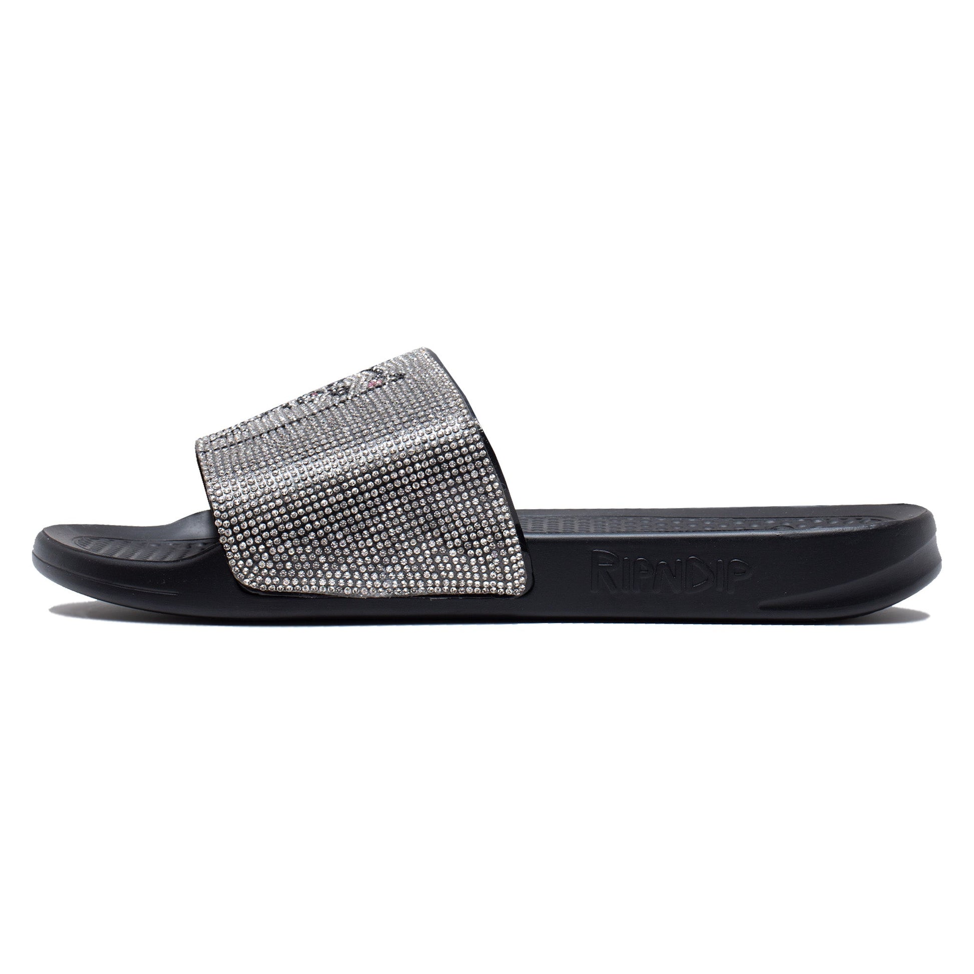 Ripndip Lord Nermal Slides Rhinestone Black