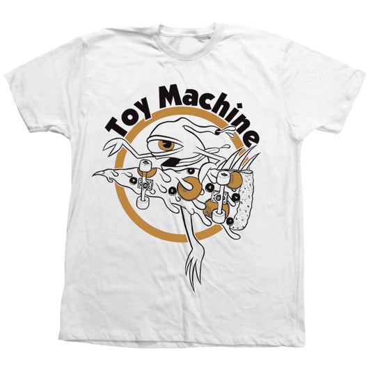 Toy Machine Pizza Youth Tee White
