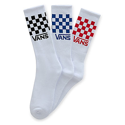 Vans Check Crew Socks 3-Pack White