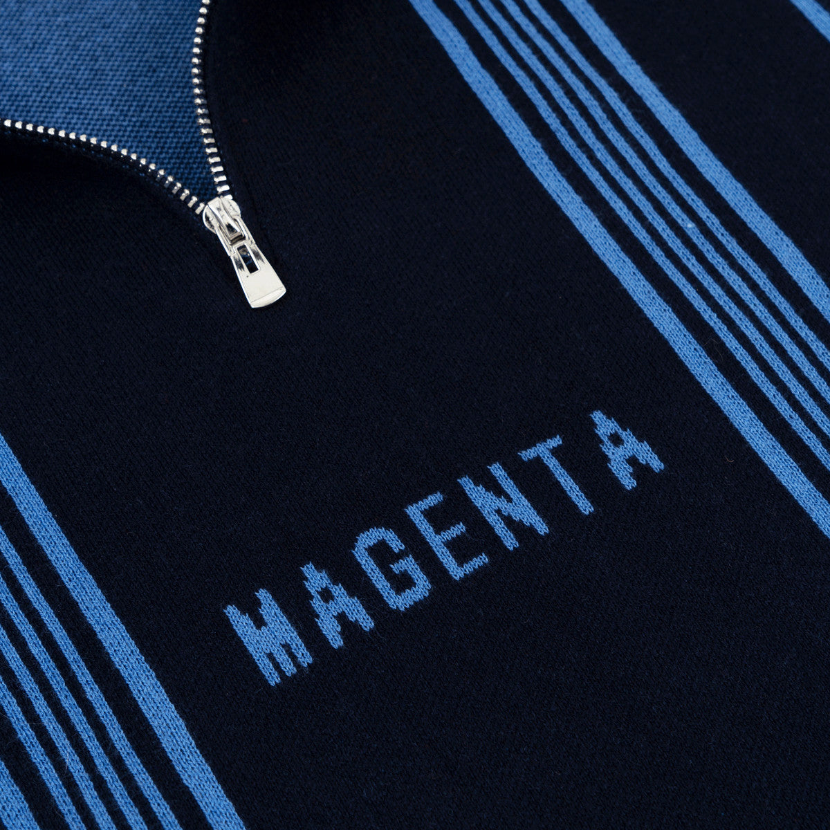 Magenta 1984 Half-Zip Polo Blue