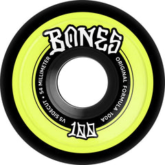 Bones Wheels Sidecut 100’s 54mm V5 Sidecut OG Formula Black/Yellow