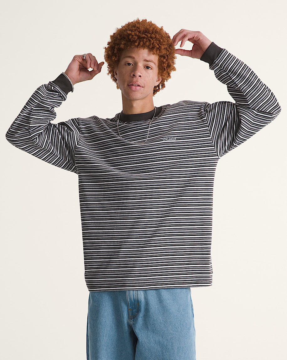 Vans Wesley Stripe Longsleeve Knit Shirt Faded Black