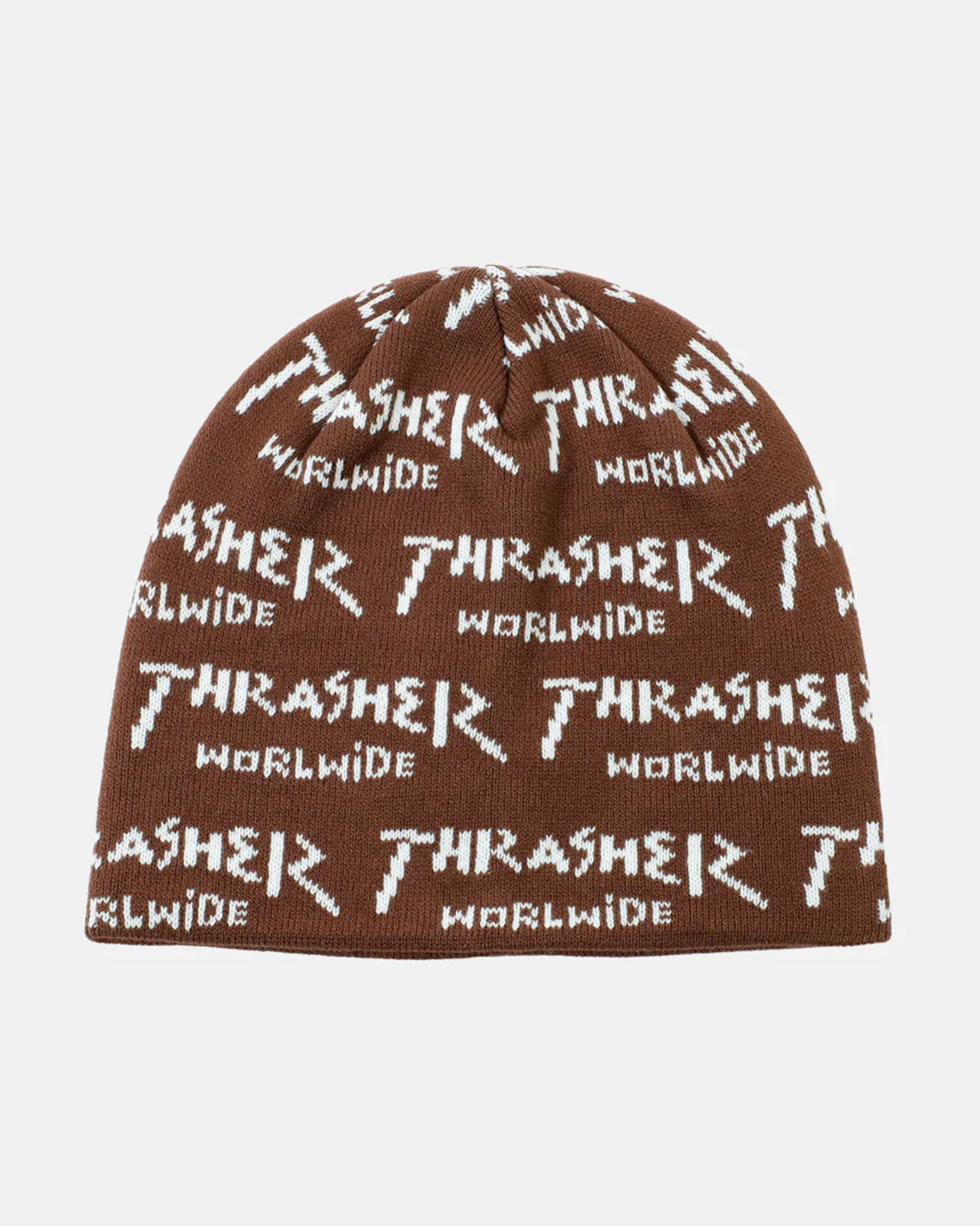 Thrasher Skully Worldwide Beanie Brown