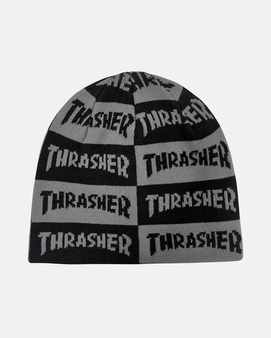 Thrasher Mag Checkered Beanie Black/Grey