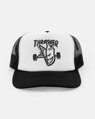 Thrasher x Spitfire Cap Thrash & Burn Trucker Black/White