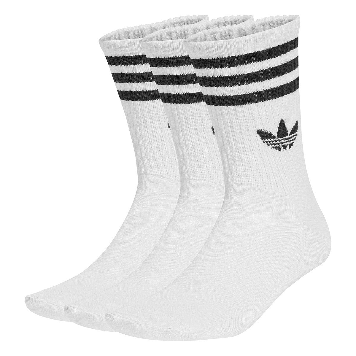 Adidas 3S Crew Socks (3-Pair) (White)