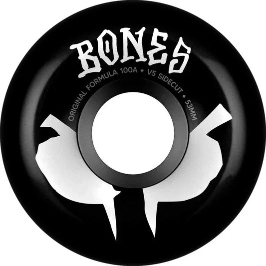 Bones Wheels V5 Sidecuts OG 100’s 54mm Black