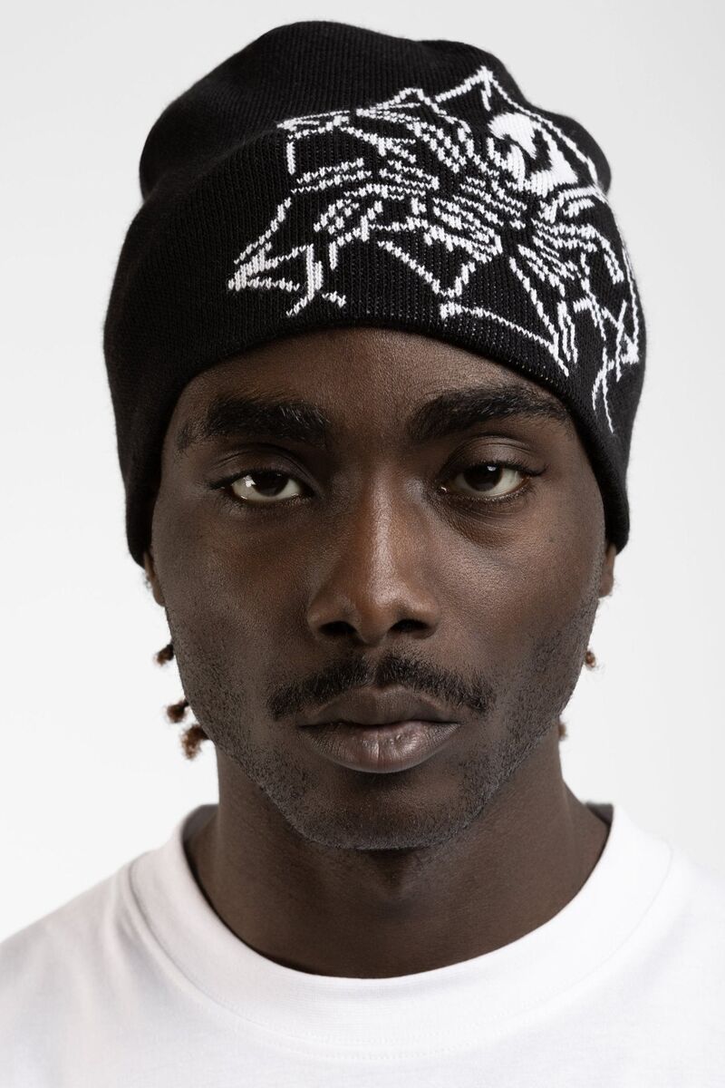Wasted Paris Prey Reverse Brow Beanie - Black