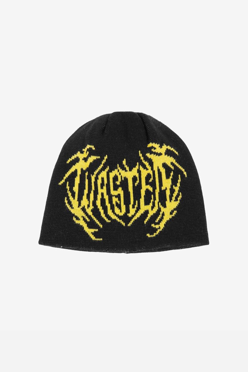 Wasted Paris Prey Reverse Brow Beanie - Black