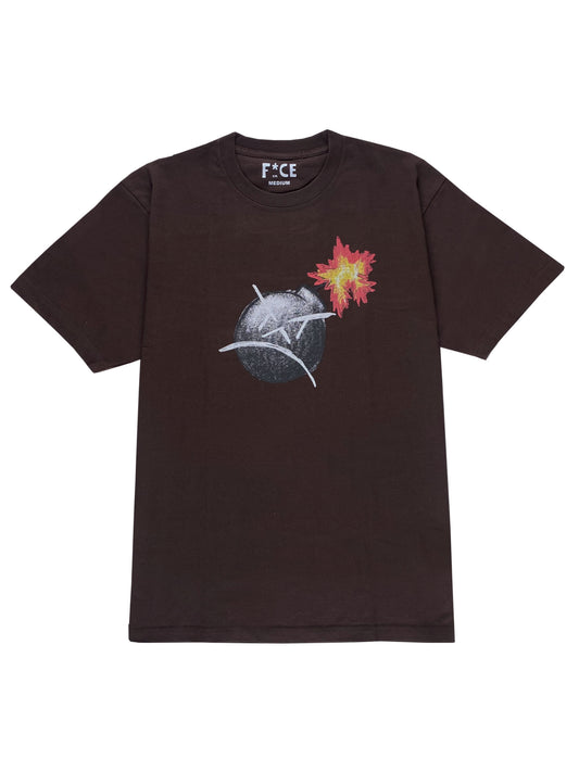 F*CE BOMB TEE DARK BROWN