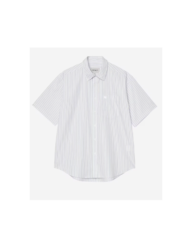 Carhartt WIP S/S Keene Shirt Keene Stripe / White