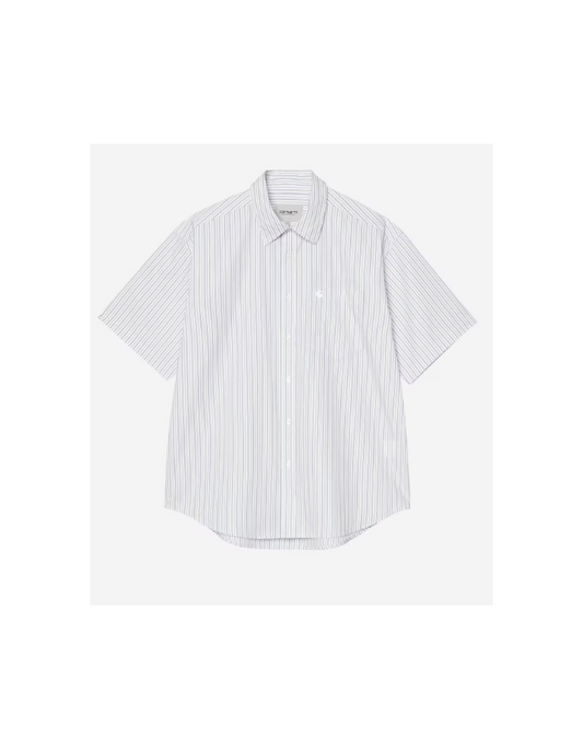 Carhartt WIP S/S Keene Shirt Keene Stripe / White