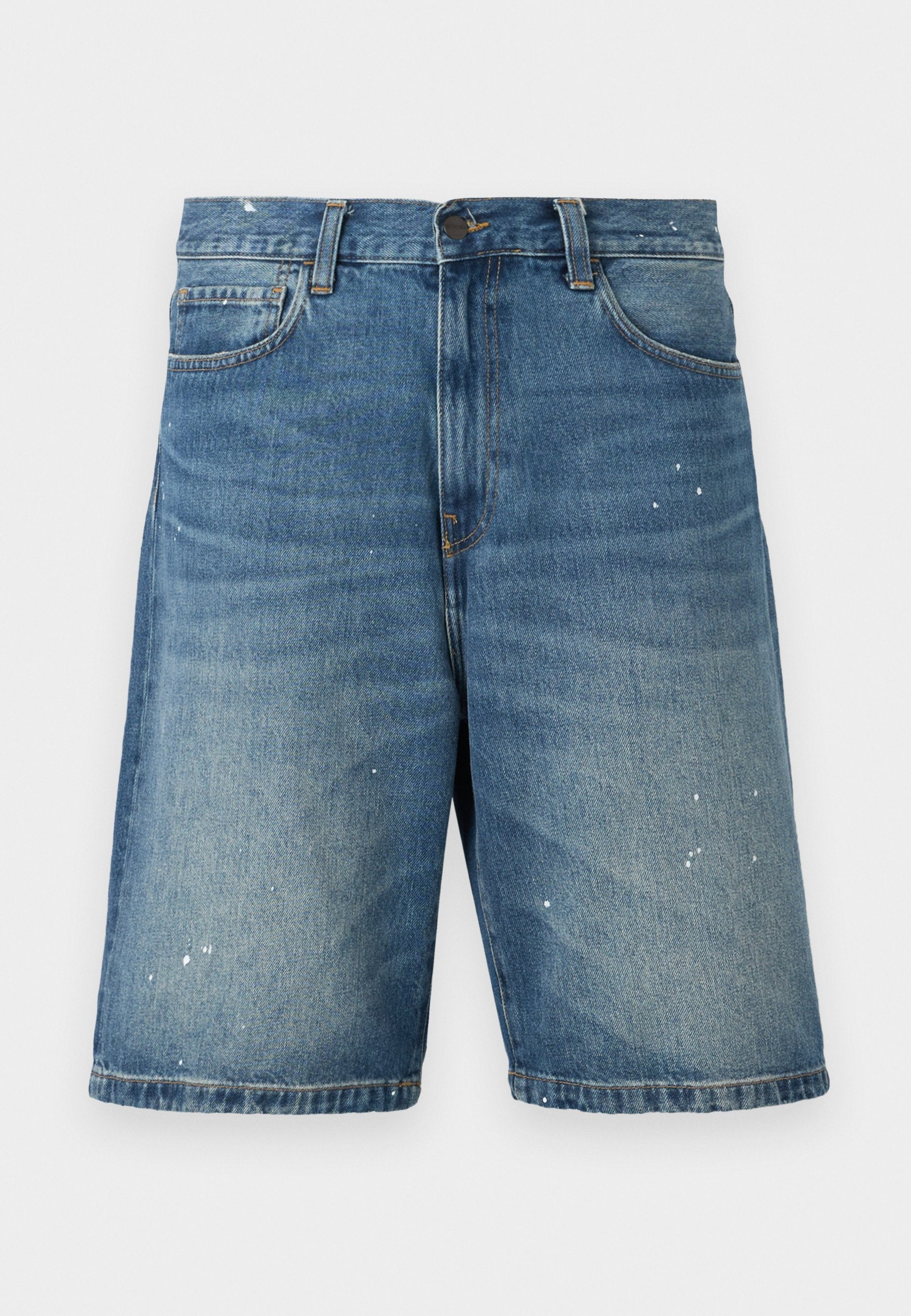 Carhartt WIP Landon short Blue destroy wash splatter