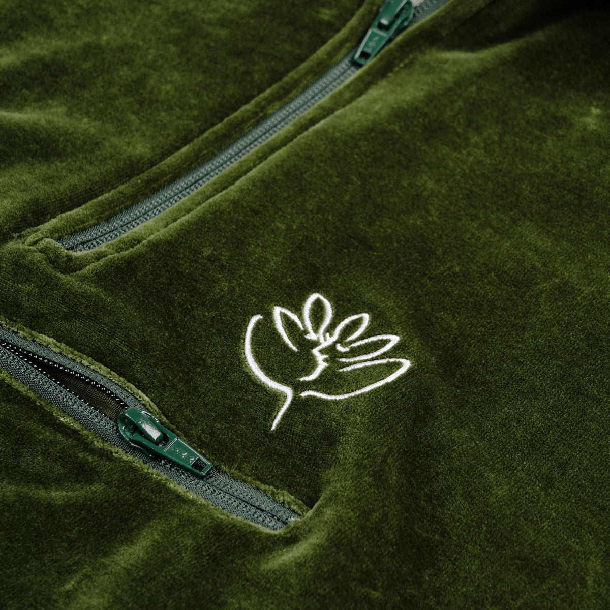 Magenta Dimanche Velours Highneck Forrest Green