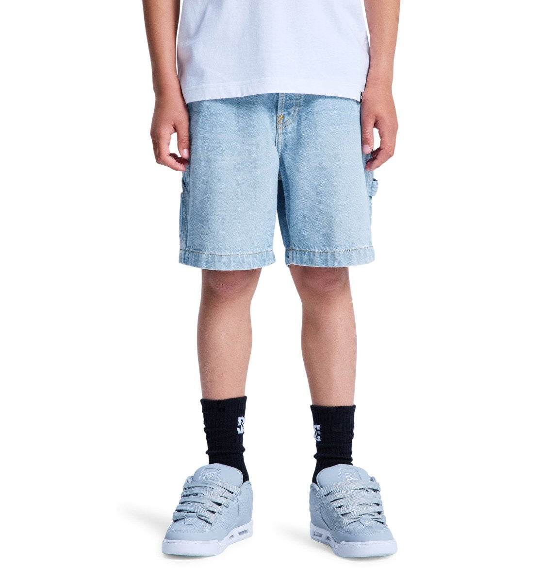 DC Carpenter Baggy Denim Short Youth Indigo Light