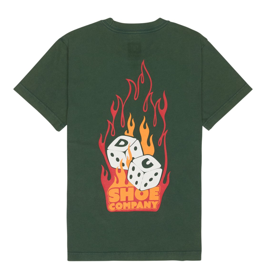 DC Burning Dice Youth Tee Green