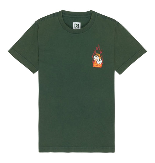 DC Burning Dice Youth Tee Green