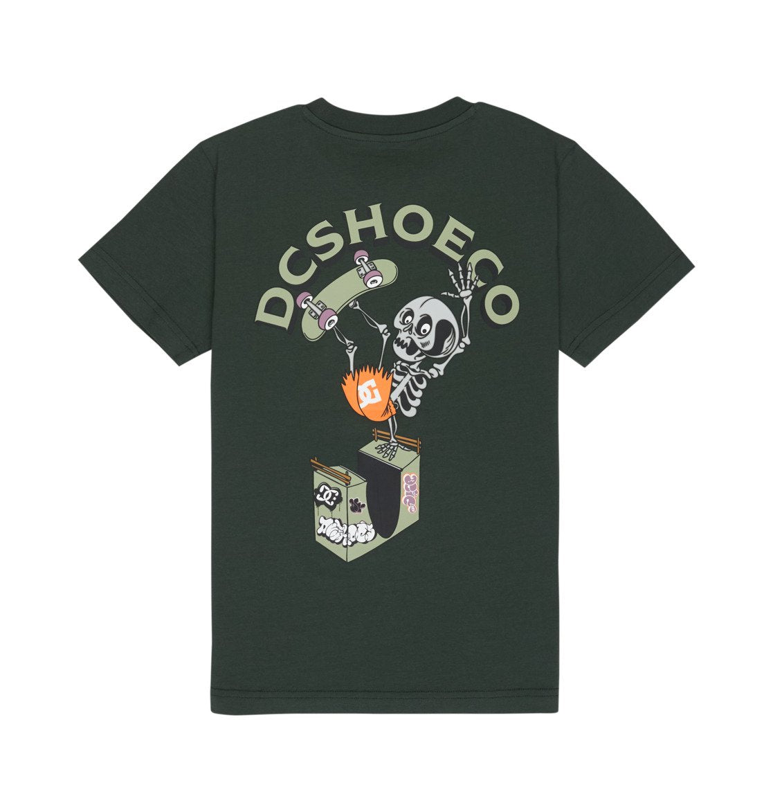 DC Handplant HSS Youth Tee Deep Forest Green