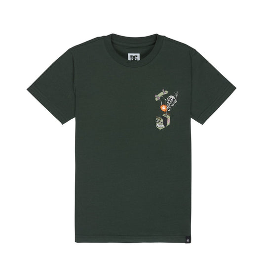 DC Handplant HSS Youth Tee Deep Forest Green