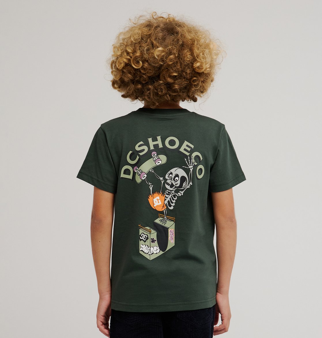DC Handplant HSS Youth Tee Deep Forest Green