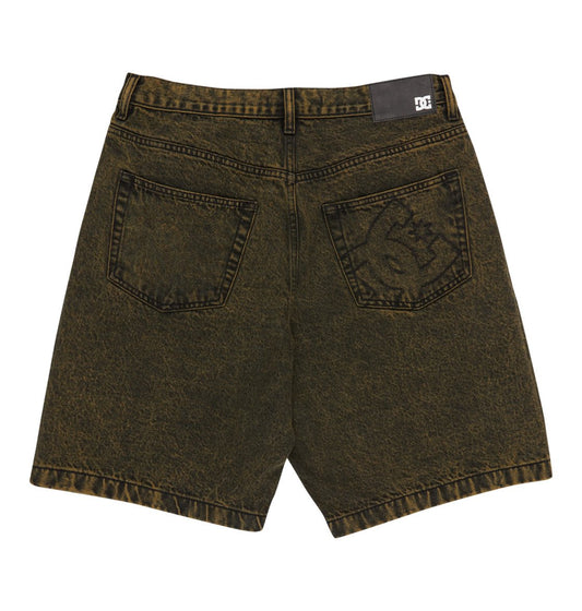 DC Baggy Denim Short Yellow Grey