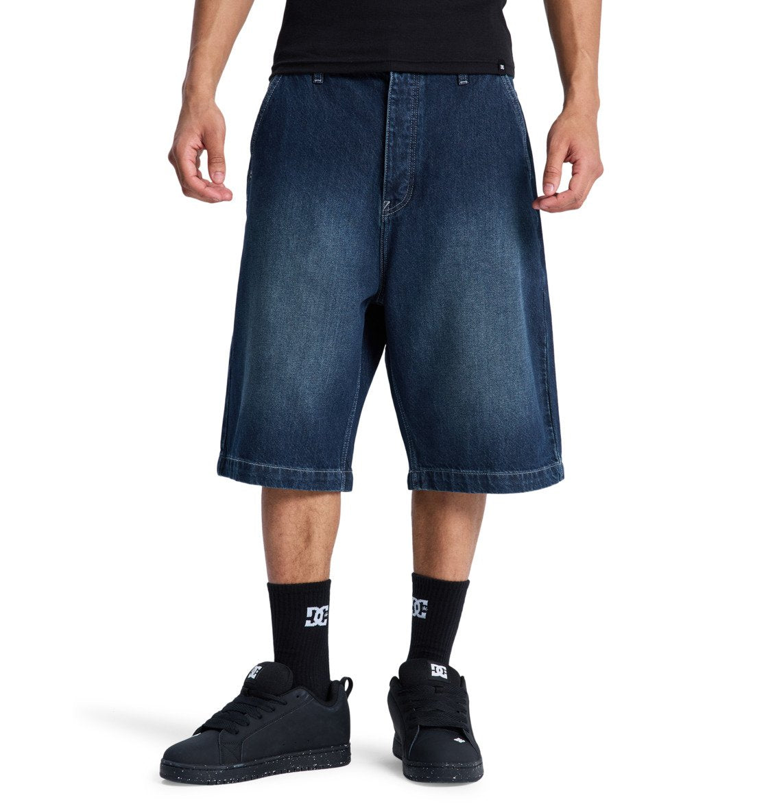 DC Baggy Denim Short Dark Blue