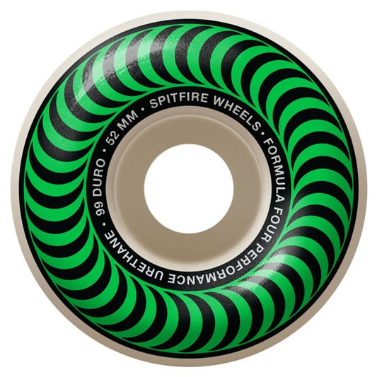 Spitfire Wheels F4 99a Classic Green 52mm