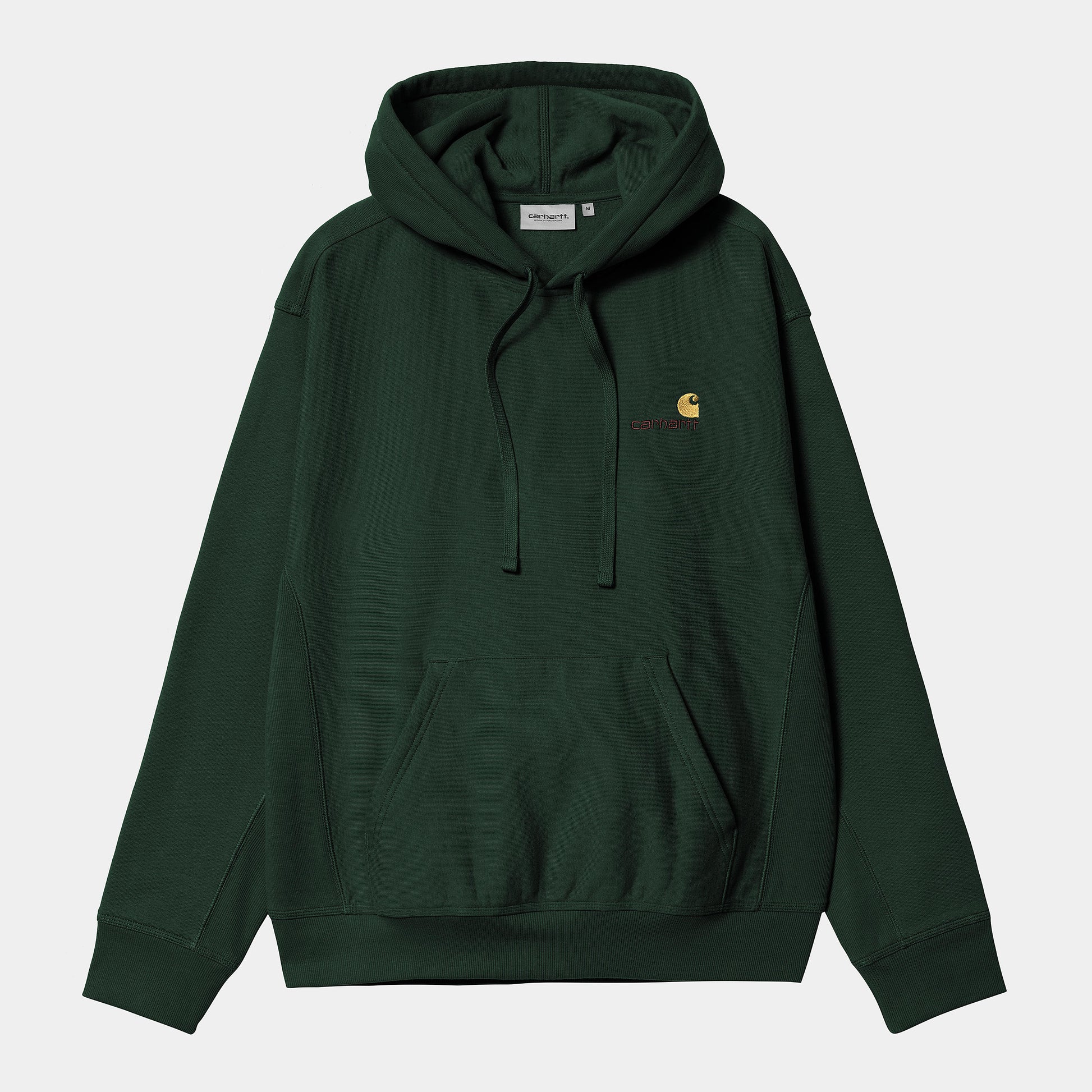 Carhartt Hooded American Script Sweat Conifer Green