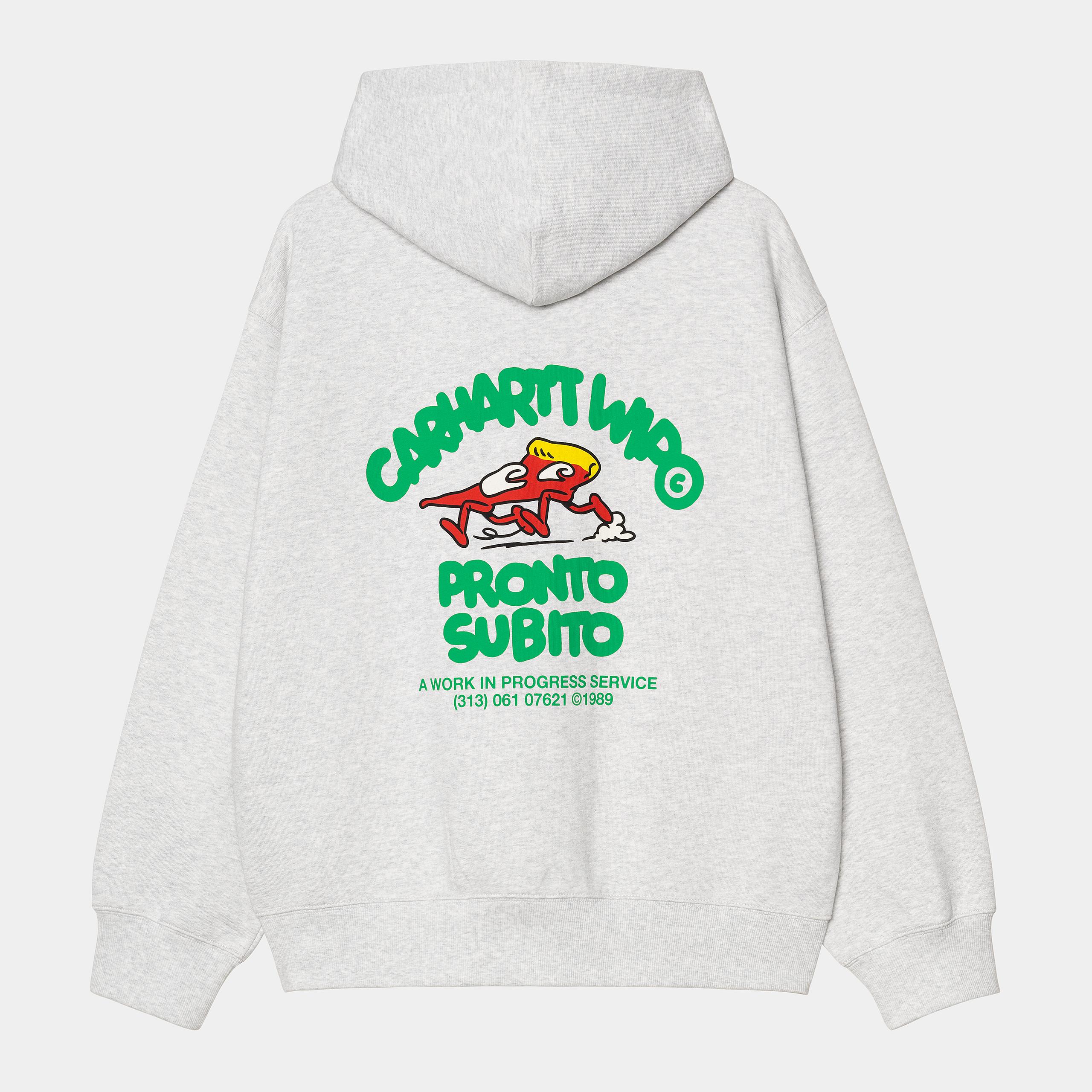 Carhartt WIP Hooded Pronto Zip Sweat Ash Heather