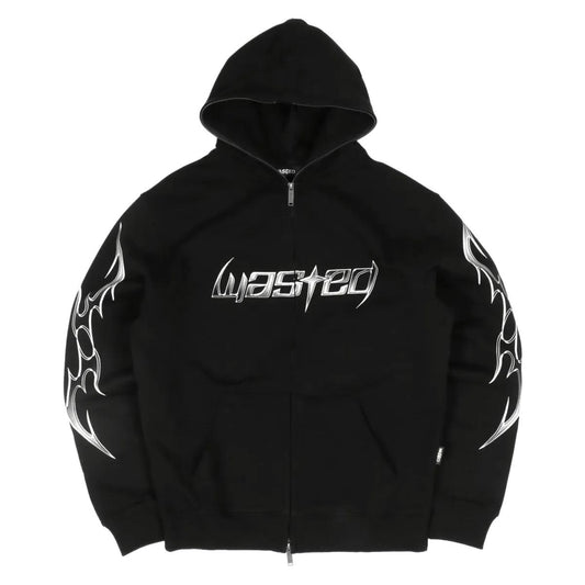 Wasted Paris Metal Blade Full Zip Hoodie - Black