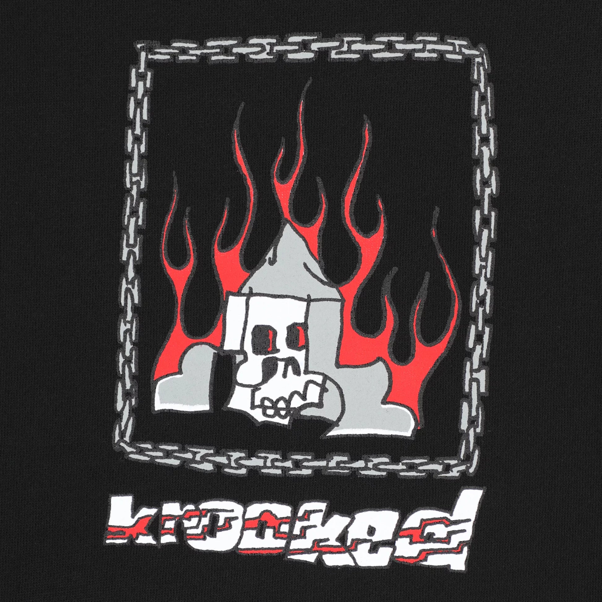 Krooked Chain Frame Crewneck Black