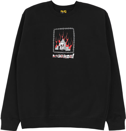 Krooked Chain Frame Crewneck Black