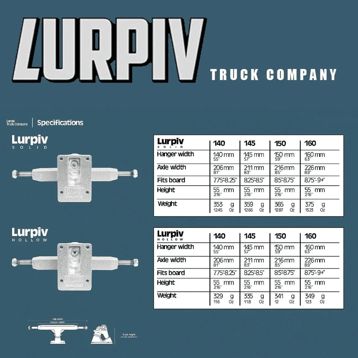 Lurpiv 3 Solid PAIR - Polished - 155 (8.75 - 9.0 +)
