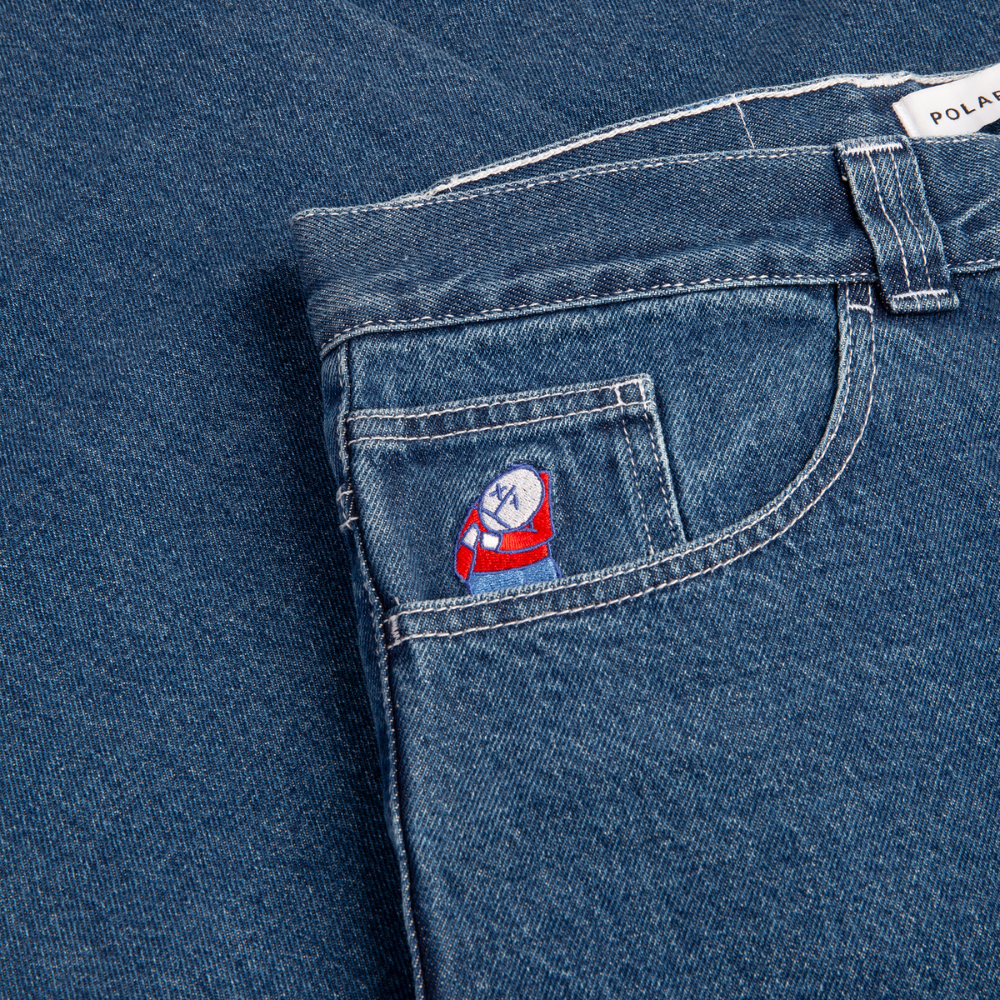 Polar Big Boy Pants OG LOGO (Blue Wash)