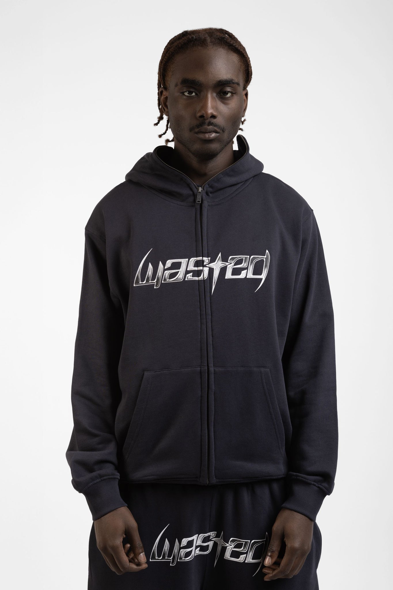 Wasted Paris Blade Balaclava Zip Hoodie - Night Blue