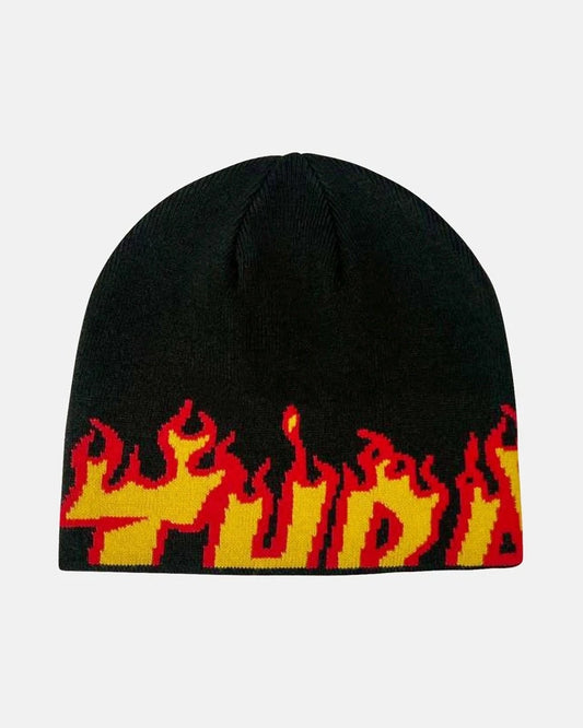 Thrasher Flame Skully Beanie Black