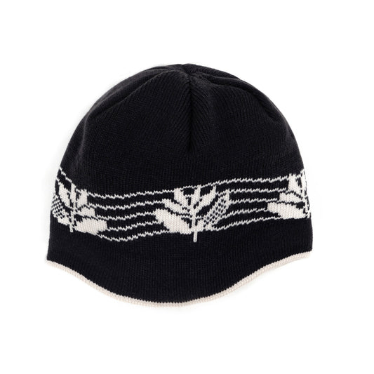 Magenta Scale Beanie Black