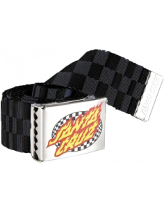 Santa Cruz Oval Flame Belt Checkered Black