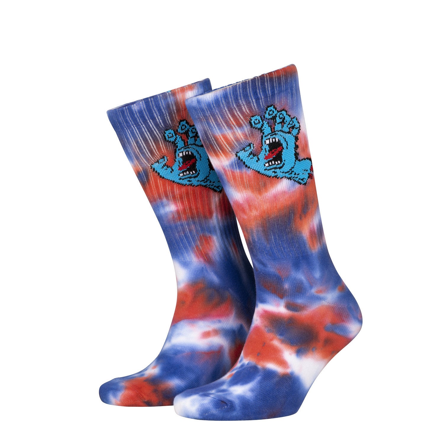 Santa Cruz Screaming Hand Tie Dye Sock White/cobalt/Astro Dust EU40-EU46