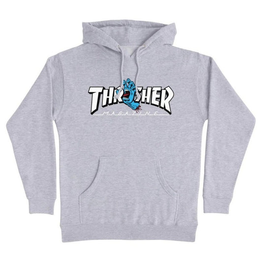 Santa Cruz x Thrasher Screaming Logo Hood Grey Heather