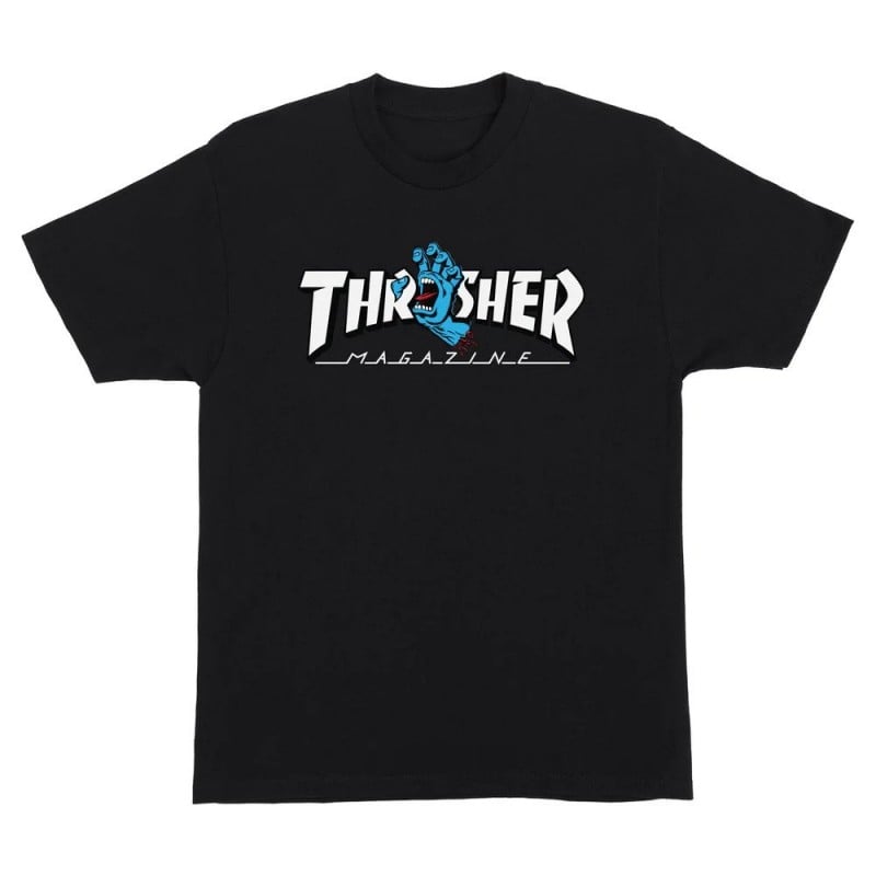 Santa Cruz x Thrasher Screaming Logo Tee Black