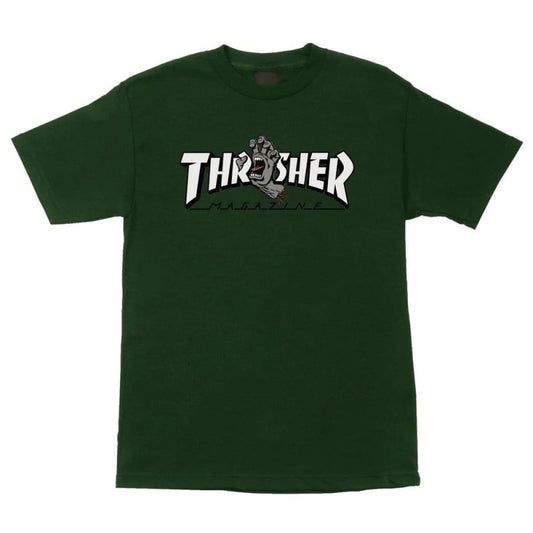 Santa Cruz x Thrasher Screaming Logo Tee Forest Green
