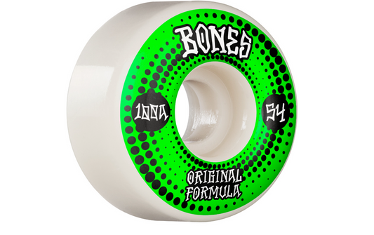 Bones Wheels V4 Wide 100’s OG Formula White 54mm #14
