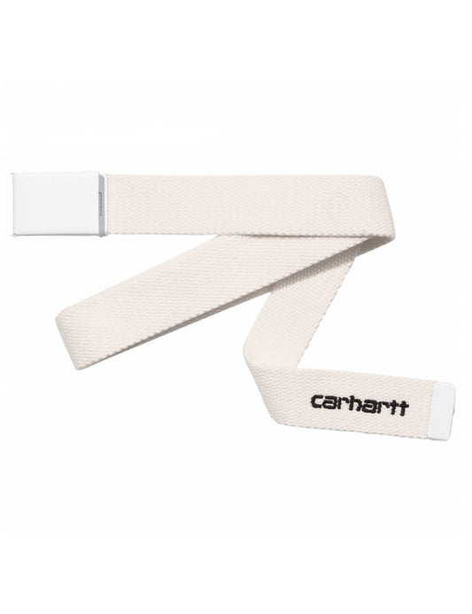 Carhartt WIP Script Clip Belt Tonal White