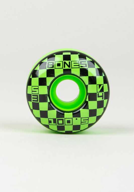 Bones Wheels V4 Wide 100’s OG Formula Block Party Green 52mm