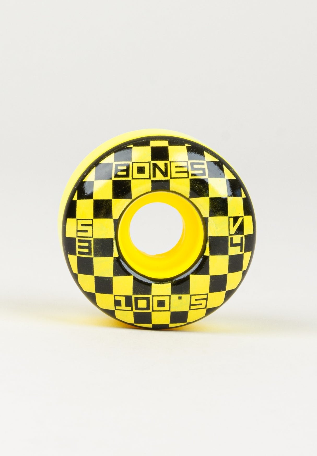 Bones Wheels V4 Wide 100’s OG Formula Block Party Yellow 52mm