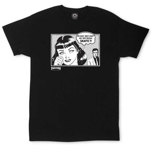 Thrasher - Boyfriend Tee Black